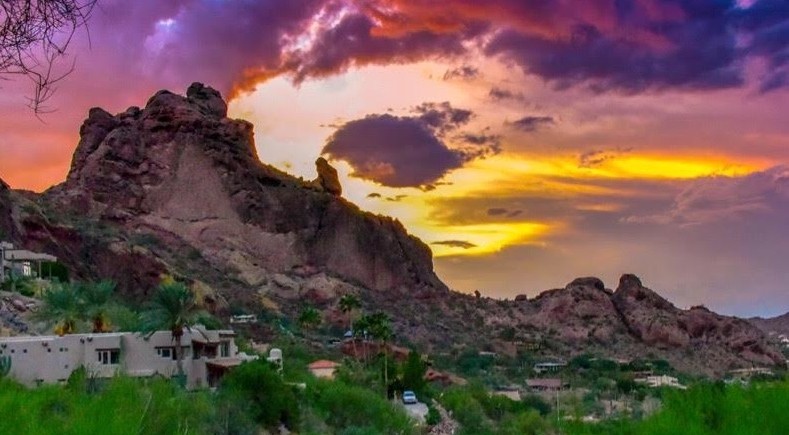 Sunset overlooking Camelback Mountain