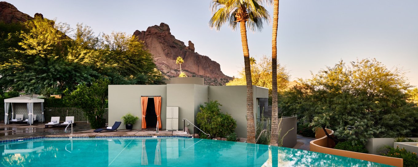 The infinity pool at Sanctuary Camelback Mountain
