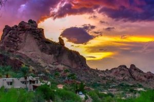 Sunset overlooking Camelback Mountain