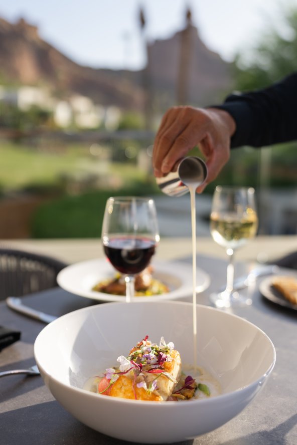Food service on dining deck