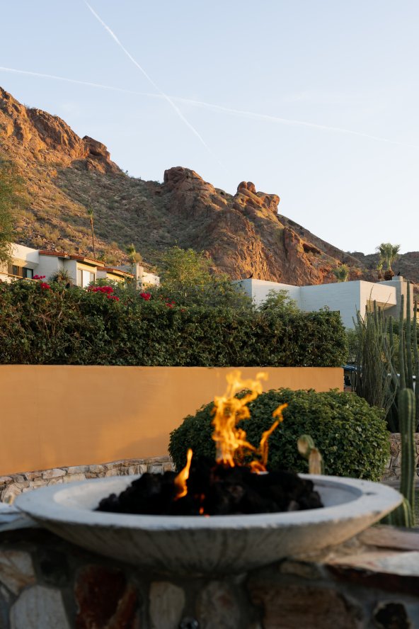 Fire Pit on Praying Monk Patio