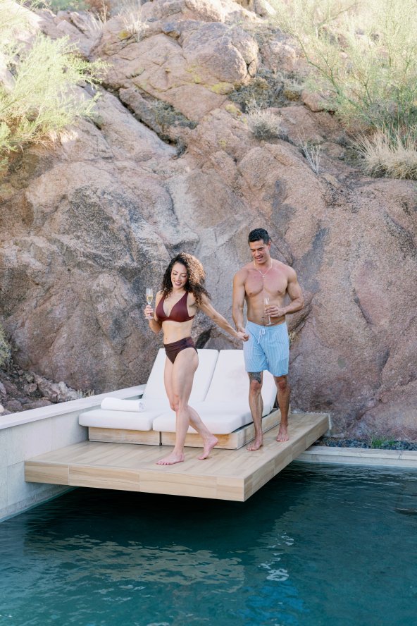 Couple at Villa Ventana pool