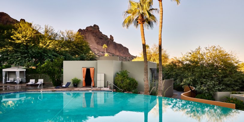 The infinity pool at Sanctuary Camelback Mountain