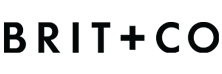 "BRIT + CO" logo in black text.