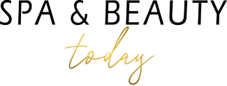 Spa & Beauty Today Logo with black font, yellow accent font on white background.